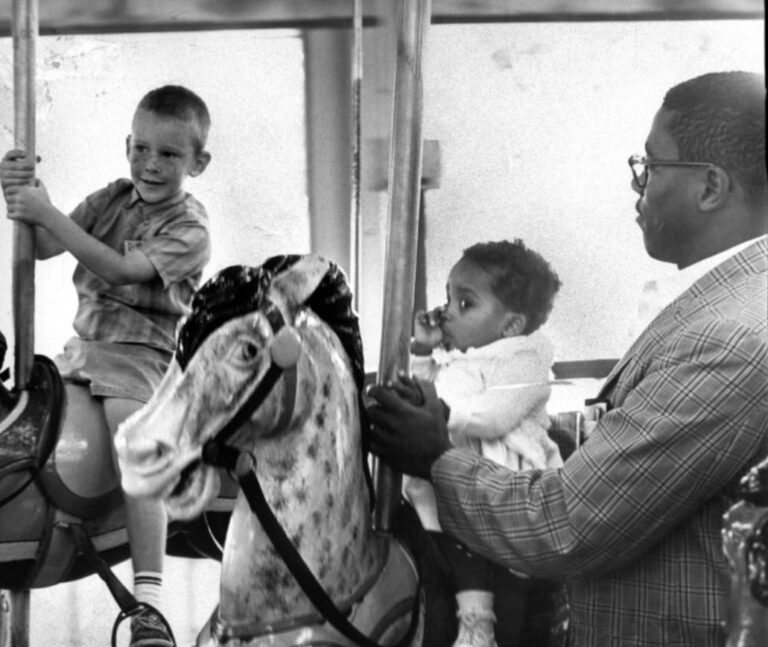 Charles Langley and his daughter Sharon at Gwynn Oak Park in Woodlawn, MD
