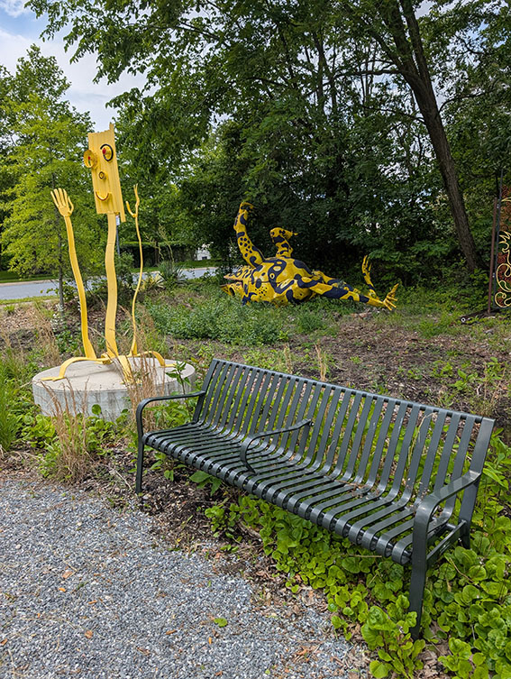 Signs and Benches Amenities